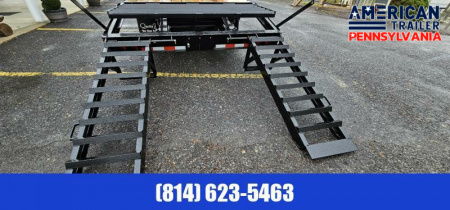 New American Pro Grade Gooseneck Trailer 30' - 25K GVWR - Pop-up Dovetail