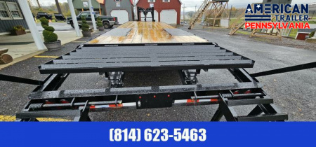 New American Pro Grade Gooseneck Trailer 30' - 25K GVWR - Pop-up Dovetail