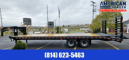 New American Pro Grade Gooseneck Trailer 30' - 25K GVWR - Pop-up Dovetail
