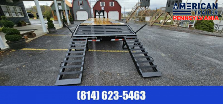 New American Pro Grade Gooseneck Trailer 30' - 25K GVWR - Pop-up Dovetail