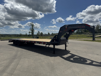 New 2025 Horizon Trailers FHZ 102''X 30' LOW-PRO GOOSE W/ MOUNTAIN RAMPS 25900 GVWR Flatbed Trailer