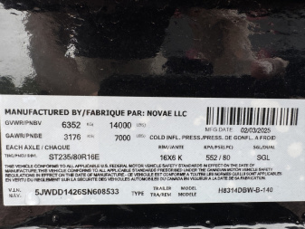 New 2025 H&H Trailers DBW-14 Dump Trailer