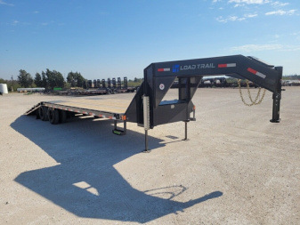 New 2025 Load Trail 32' 25900 GVW EOH Brakes Gooseneck w/ Hydraulic Dovetail and Jacks