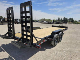 New 2024 Load Trail 20' 14K Skidster w/ Stand up Ramps