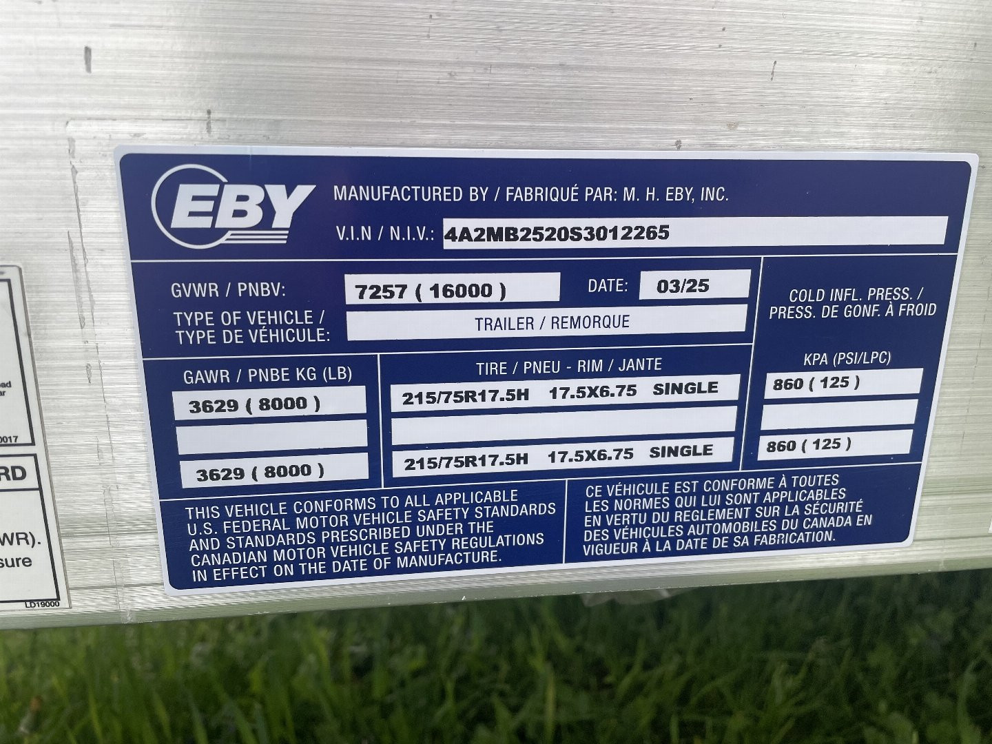 New 2025 EBY Trailers DO16 Deckover Trailer