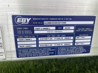 New 2025 EBY Trailers DO16 Deckover Trailer