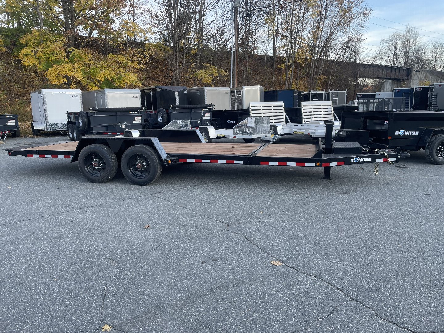 New 2025 BWISE THS17 82x22 17.6K Split Deck Tilt Trailer