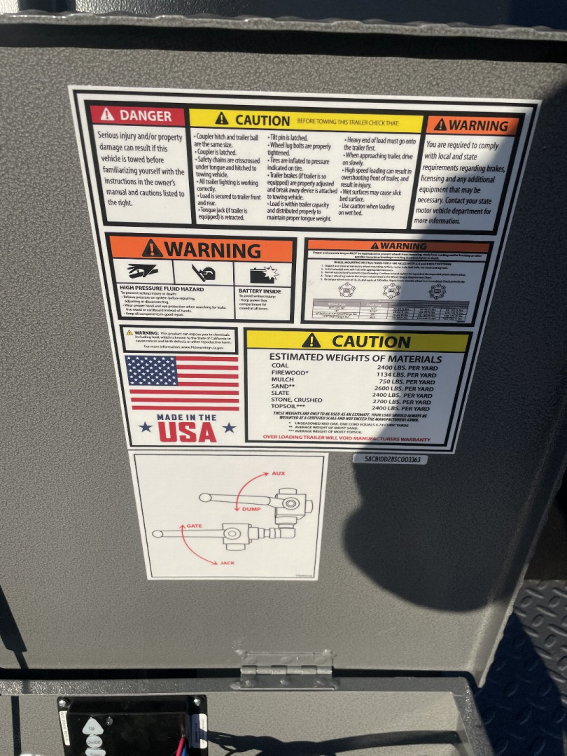 New 2025 BWISE DU15 82x16 15K Ultimate Dump Trailer