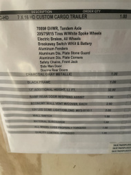 New 2023 CAR MATE TRAILERS CM716CC-HD Cargo / Enclosed Trailer