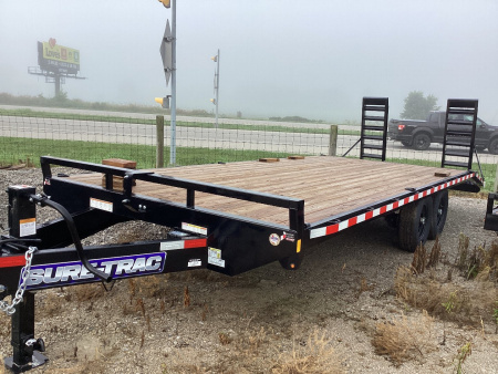 New 2025 Sure-Trac 102 x 18 + 4 Deckover Trailer