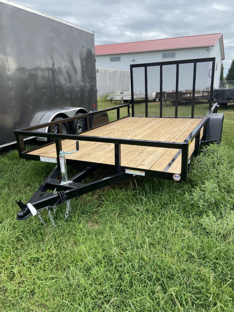 New 2025 SURE-TRAC 7 x 12 Tube Top Utility Trailer 3K Idler Utility Trailer