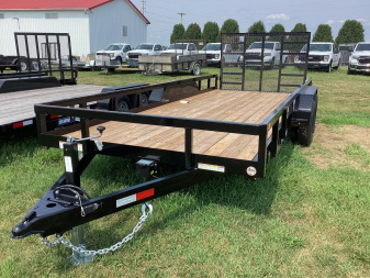 New 2026 Sure-Trac 7 x 18 Tube Top Utility Trailer 10K Tandem Utility Trailer