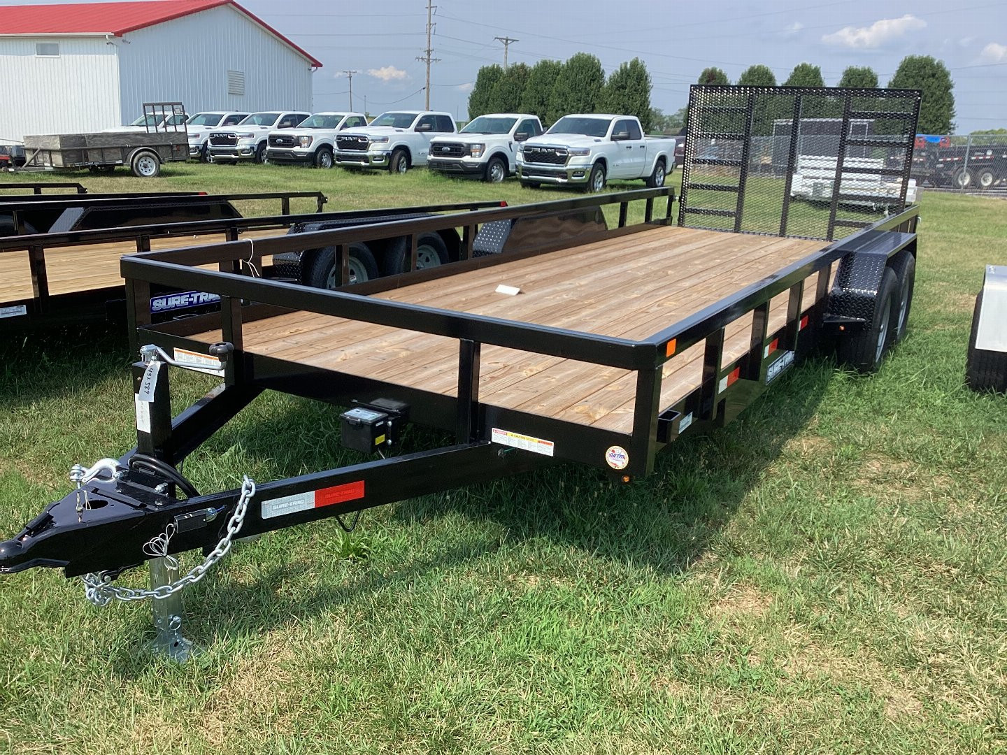 New 2024 Sure-Trac 7 x 20 Tube Top Utility Trailer  10K Tandem
