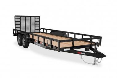 New 2024 Sure-Trac 7 x 20 Tube Top Utility Trailer  10K Tandem