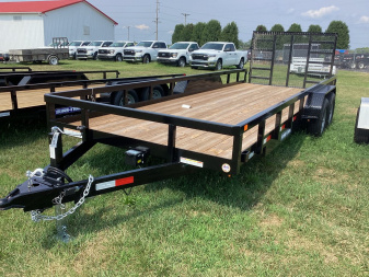 New 2024 Sure-Trac 7 x 20 Tube Top Utility Trailer  10K Tandem