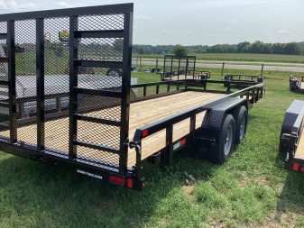New 2024 Sure-Trac 7 x 20 Tube Top Utility Trailer  10K Tandem