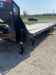 New 2024 Sure-Trac 8.5 x 20+5 Heavy Duty Low Profile Gooseneck Beavertail Deckover Trailer 15K