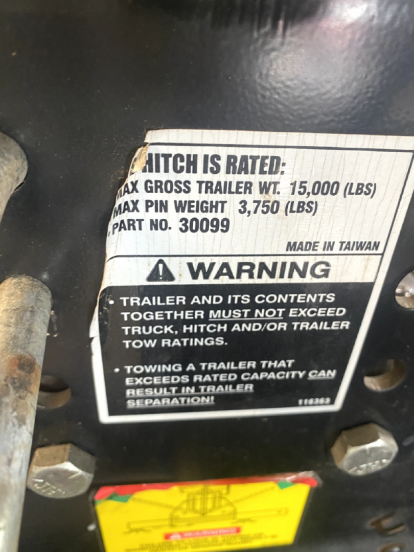 Used 2025 OTHER SLIDER FIFTH WHEEL Hitches