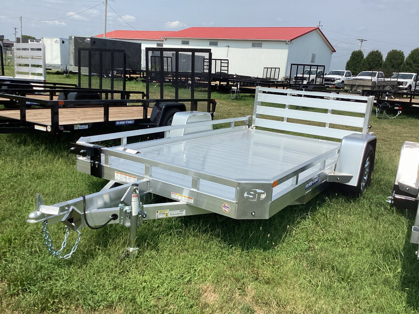 New 2024 SURE-TRAC 7 X 12 Aluminum Low Side Utility 3K Utility Trailer