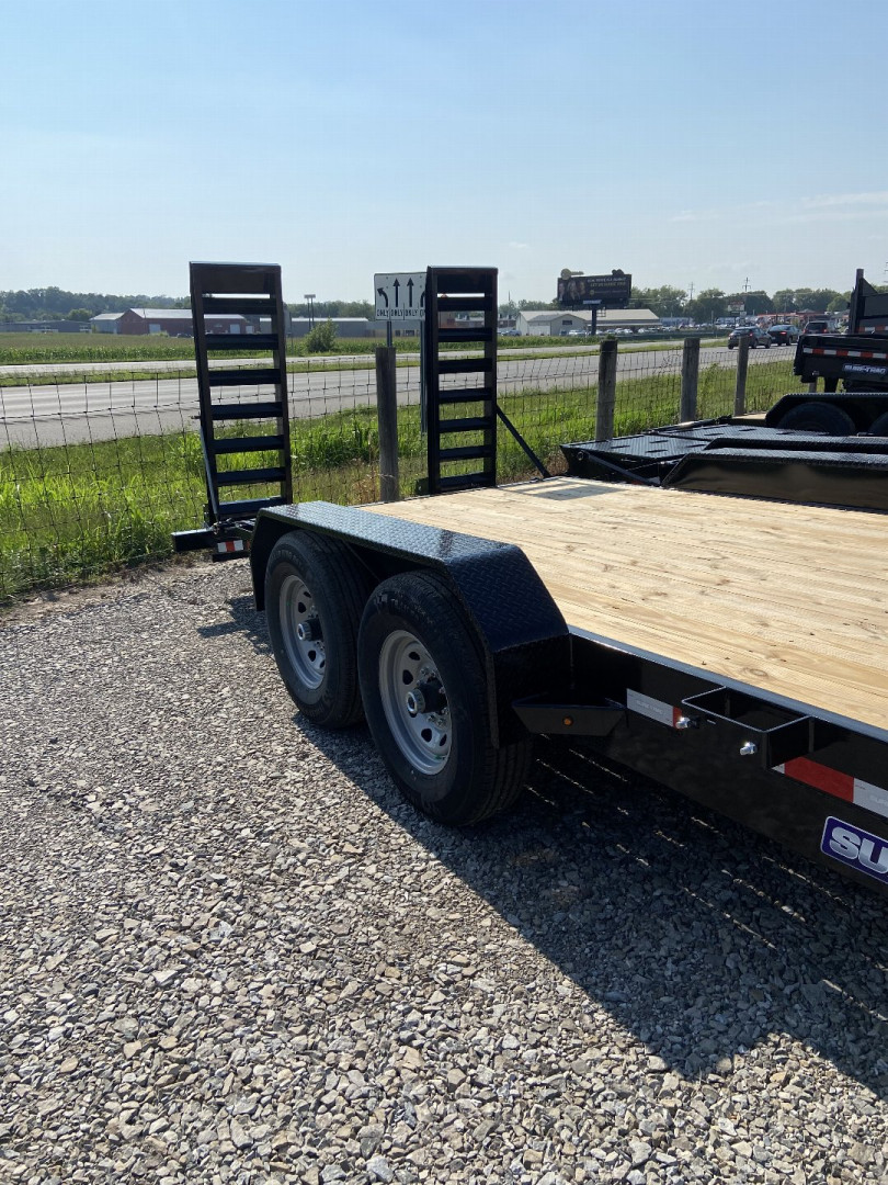 New 2024 SURE-TRAC 7 x 20 (18+2) Equipment Trailer 14K Equipment Trailer