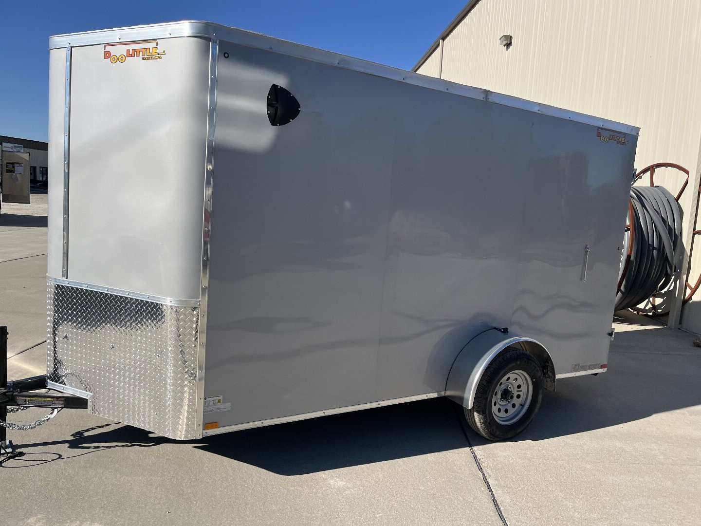 New 2024 DOOLITTLE 6 x 12 SILVER FROST RAISED ROOF Cargo / Enclosed Trailer