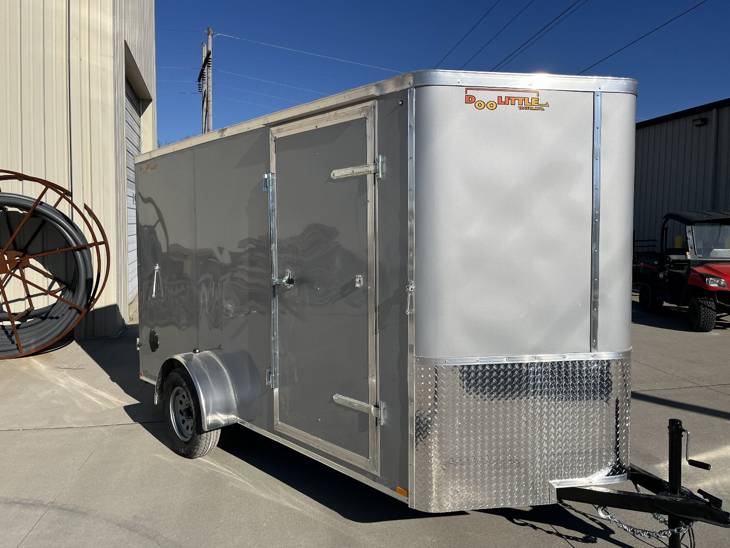 New 2024 DOOLITTLE 6 x 12 SILVER FROST RAISED ROOF Cargo / Enclosed Trailer