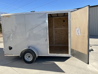 New 2024 DOOLITTLE 6 x 12 SILVER FROST RAISED ROOF Cargo / Enclosed Trailer