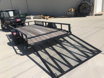 New 2024 ATV RAMP 77 x 14 PIPE TOP Utility Trailer