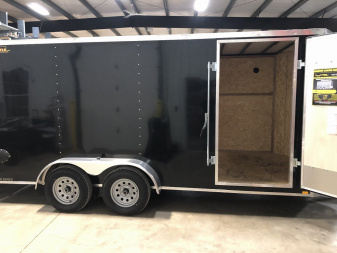 New 2023 BLACK 7 X 16 7K Cargo Trailer