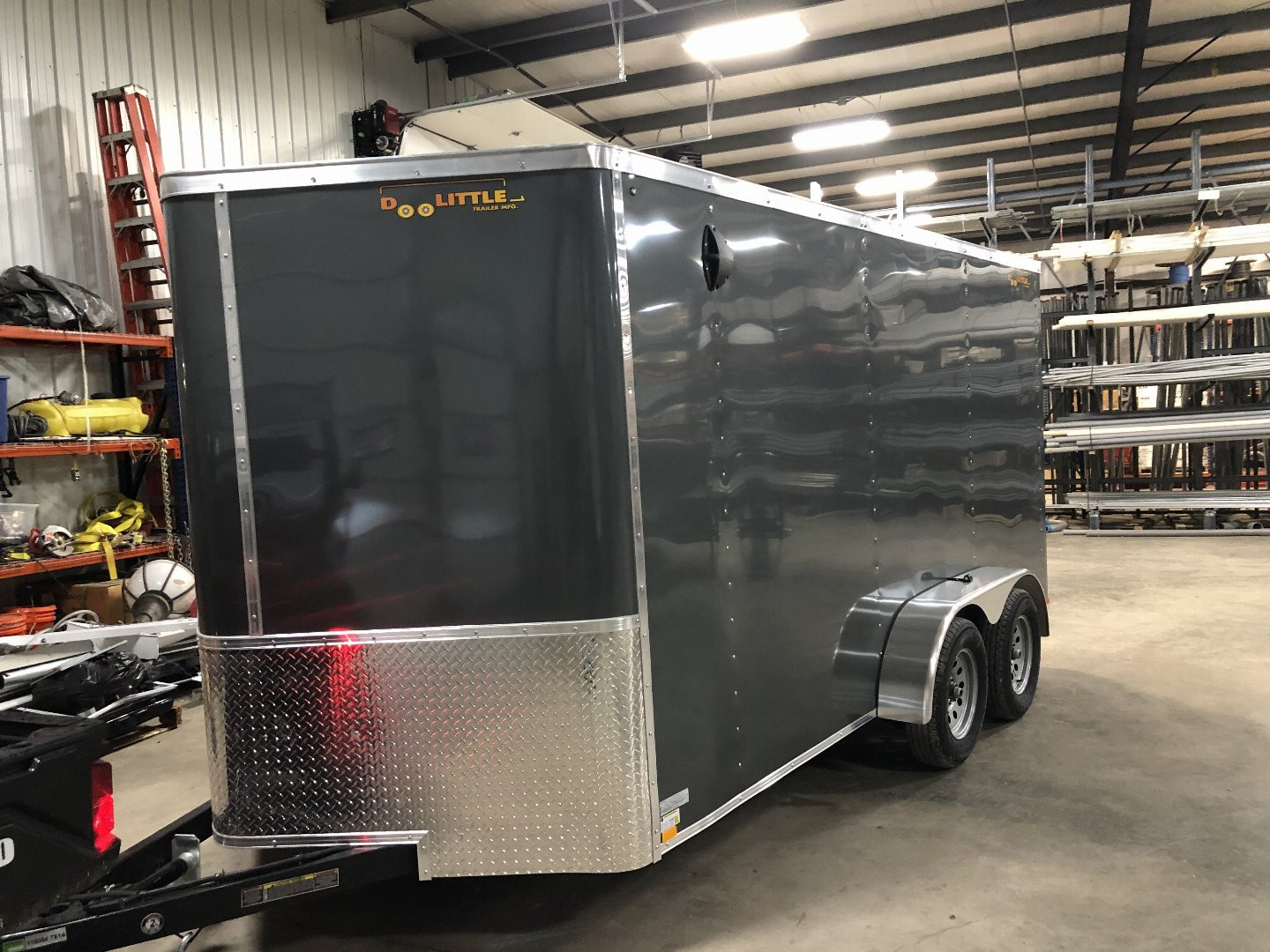 New 2023 DOOLITTLE TRAILERS GRAY 7 X 14 7K Cargo / Enclosed Trailer