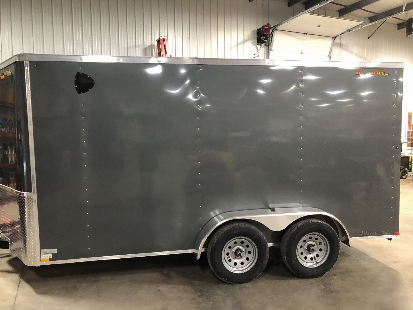 New 2023 DOOLITTLE TRAILERS GRAY 7 X 14 7K Cargo / Enclosed Trailer