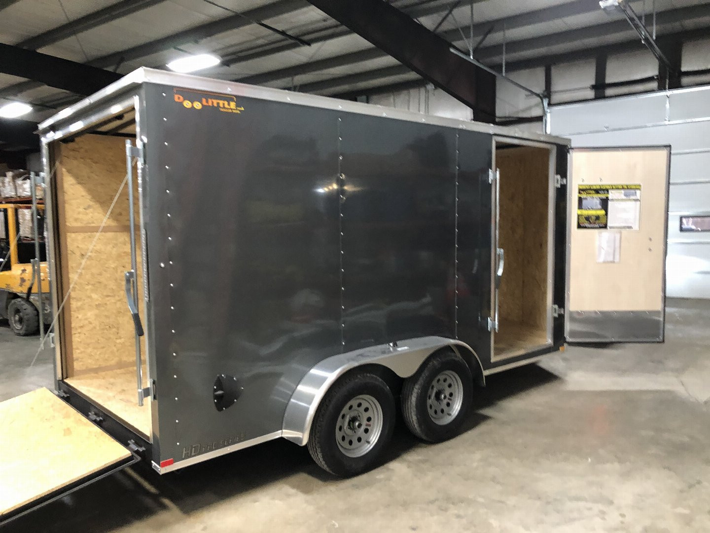 New 2023 DOOLITTLE TRAILERS GRAY 7 X 14 7K Cargo / Enclosed Trailer