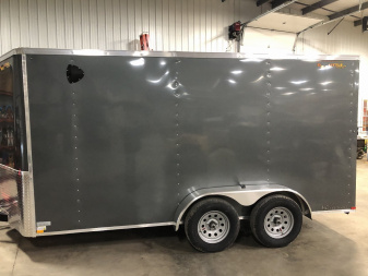 New 2023 DOOLITTLE TRAILERS GRAY 7 X 14 7K Cargo / Enclosed Trailer
