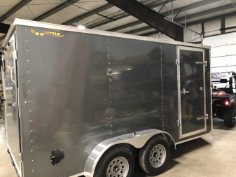 New 2023 DOOLITTLE TRAILERS GRAY 7 X 14 7K Cargo / Enclosed Trailer
