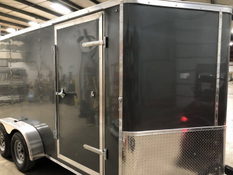 New 2023 DOOLITTLE TRAILERS GRAY 7 X 14 7K Cargo / Enclosed Trailer