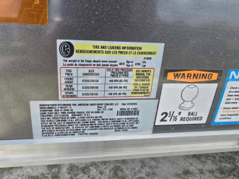 Used 2024 American Cargo Group Toy Hauler Cargo / Enclosed Trailer