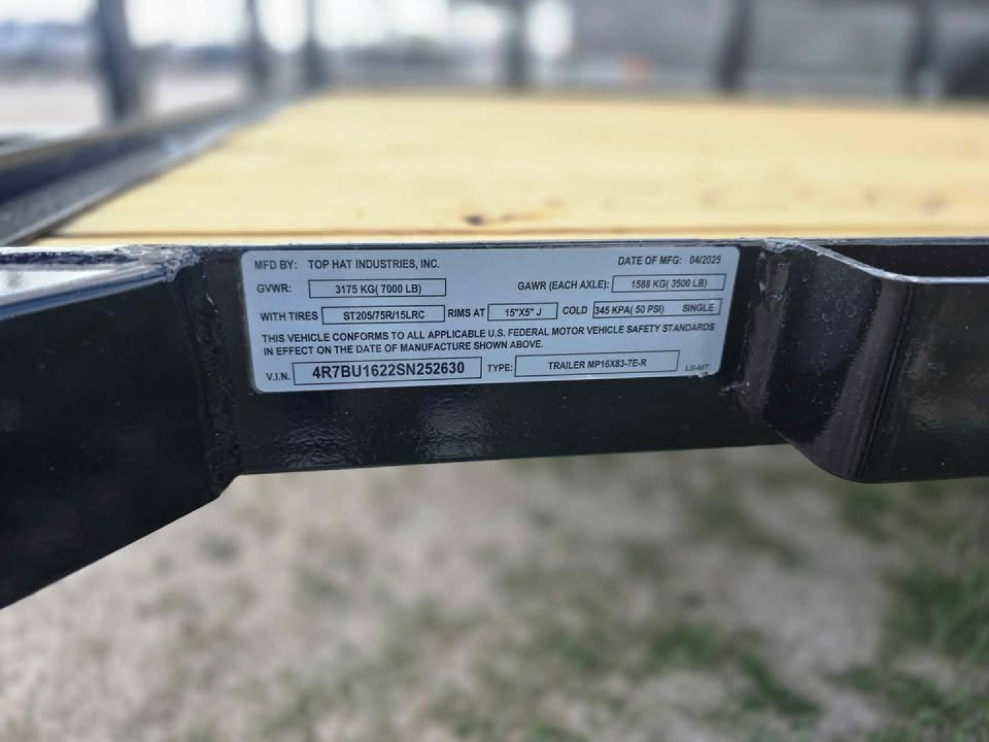 New 2025 Top Hat Trailers Utility Trailer