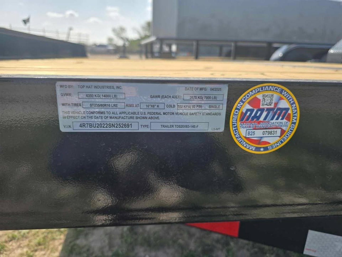 New 2025 Top Hat Trailers Tilt Trailer