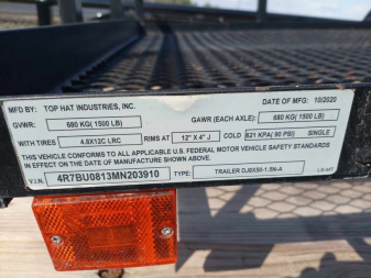 New Top Hat Trailers 8x50-1.5N-A