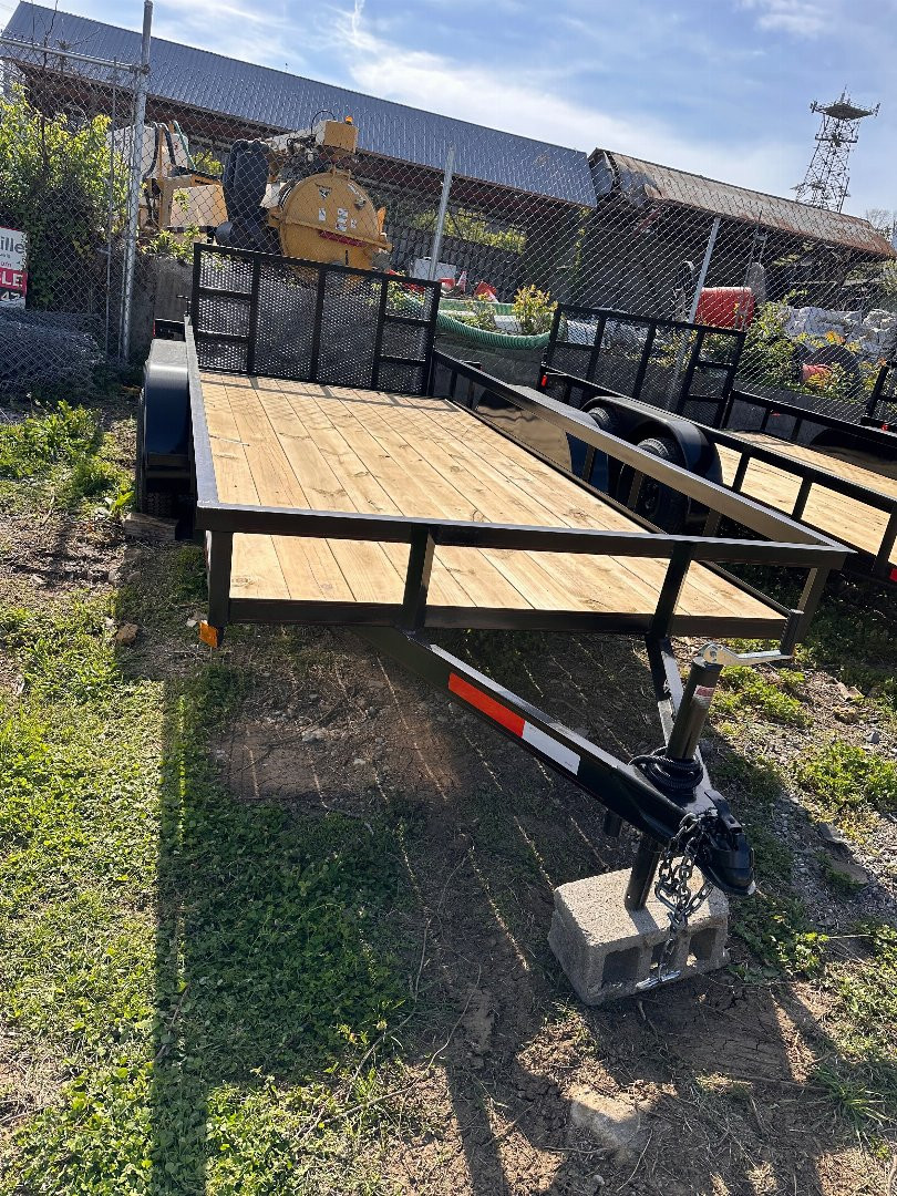 New 2025 77x16 Flatbed Utility Trailer TA