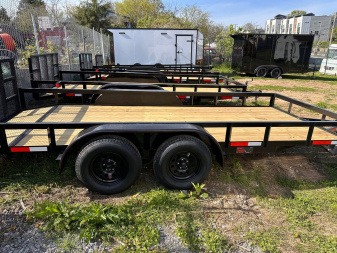 New 2025 77x16 Flatbed Utility Trailer TA