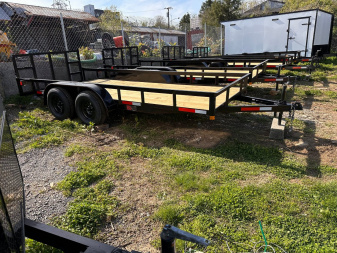 New 2025 77x16 Flatbed Utility Trailer TA