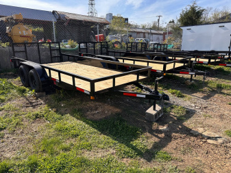 New 2025 77x16 Flatbed Utility Trailer TA