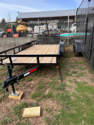 New 2025 77x16 Flatbed Utility Trailer TA