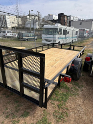 New 2025 77x16 Flatbed Utility Trailer TA