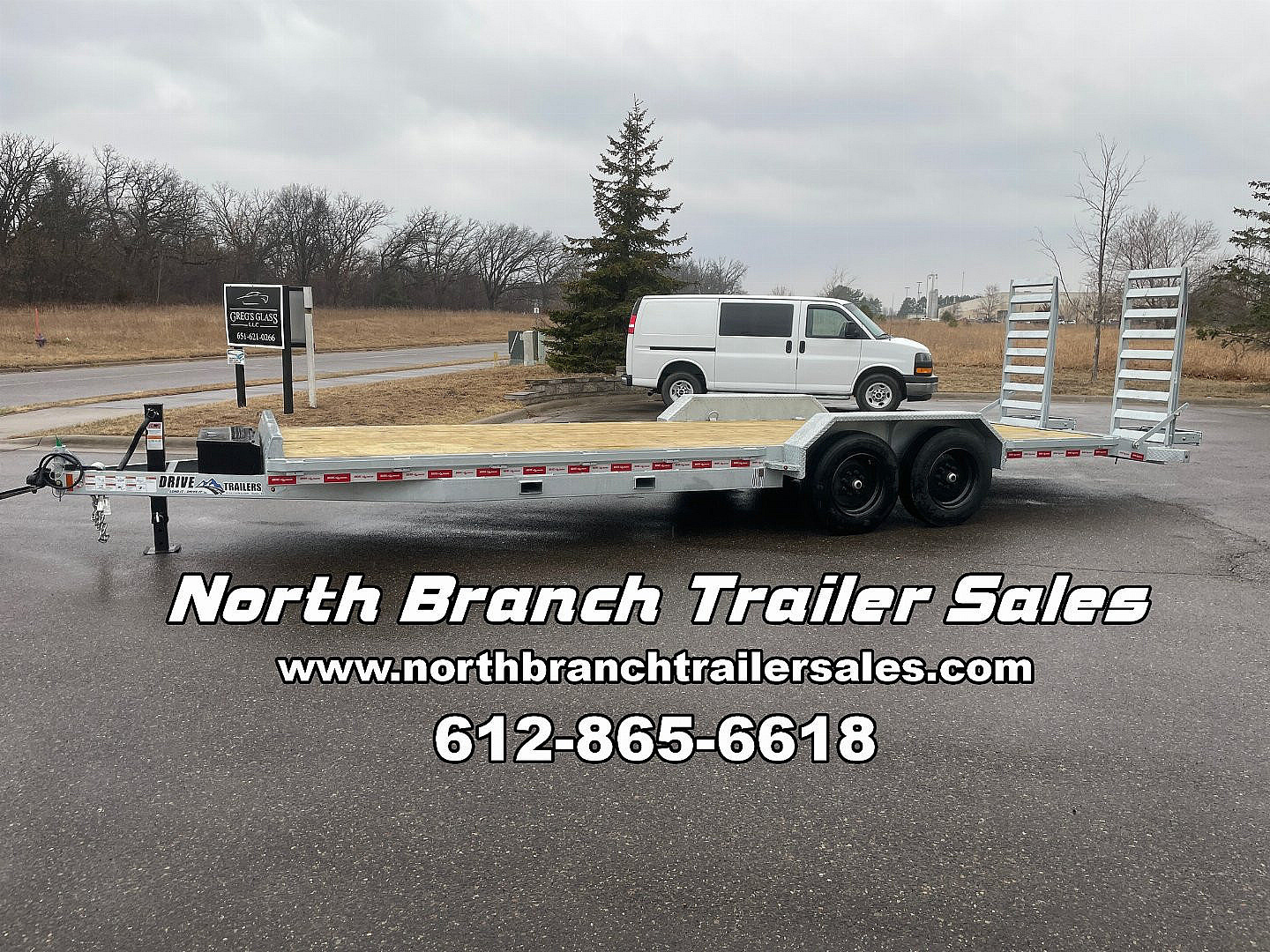 New 2026 Drive 22 ft Galvanized Equipment Trailer