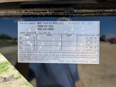 New 2025 May Trailer Manufacturing 42HAY-1 Hay Trailer