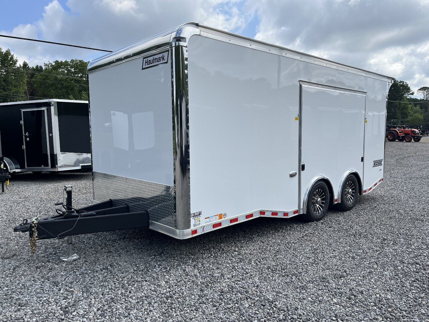 New 2025 HAULMARK EDGE 20' Race Trailer With NEW Premium Escape Door, White PolyCor, 12K GVWR, 7'4" Interior, 96" Wide Rear Door Opening