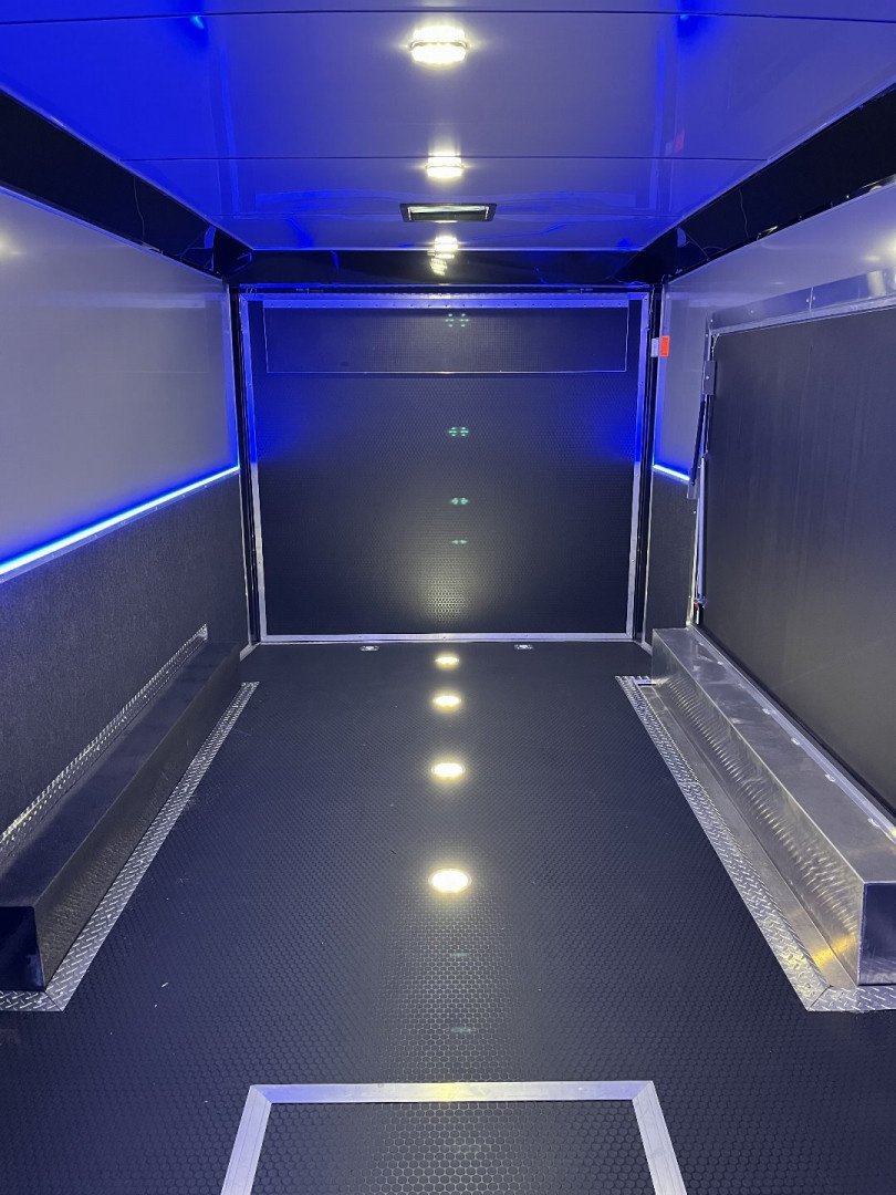 New 2025 HAULMARK EDGE 20' Race Trailer With NEW Premium Escape Door, White PolyCor, 12K GVWR, 7'4" Interior, 96" Wide Rear Door Opening