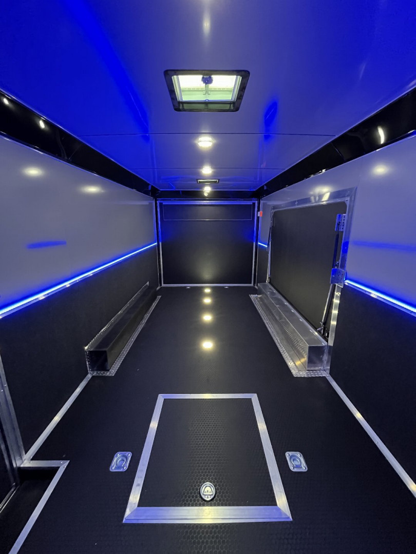 New 2025 HAULMARK EDGE 20' Race Trailer With NEW Premium Escape Door, White PolyCor, 12K GVWR, 7'4" Interior, 96" Wide Rear Door Opening